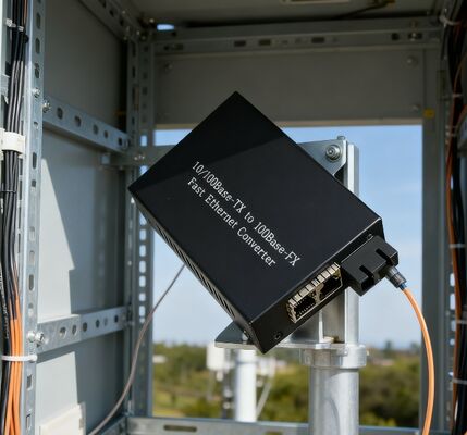 Conversor de fibra óptica Gigabit de 10 Gbps con una sola hebra